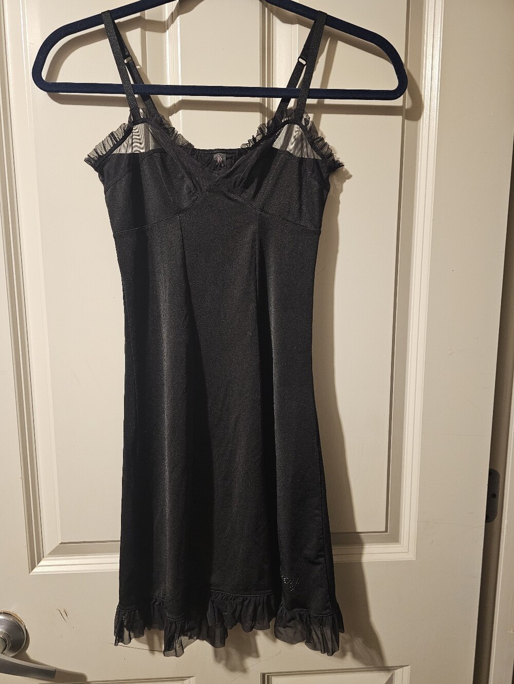 Y2K vintage Victoria's Secret "Sexy Little Things" black mini slip dress